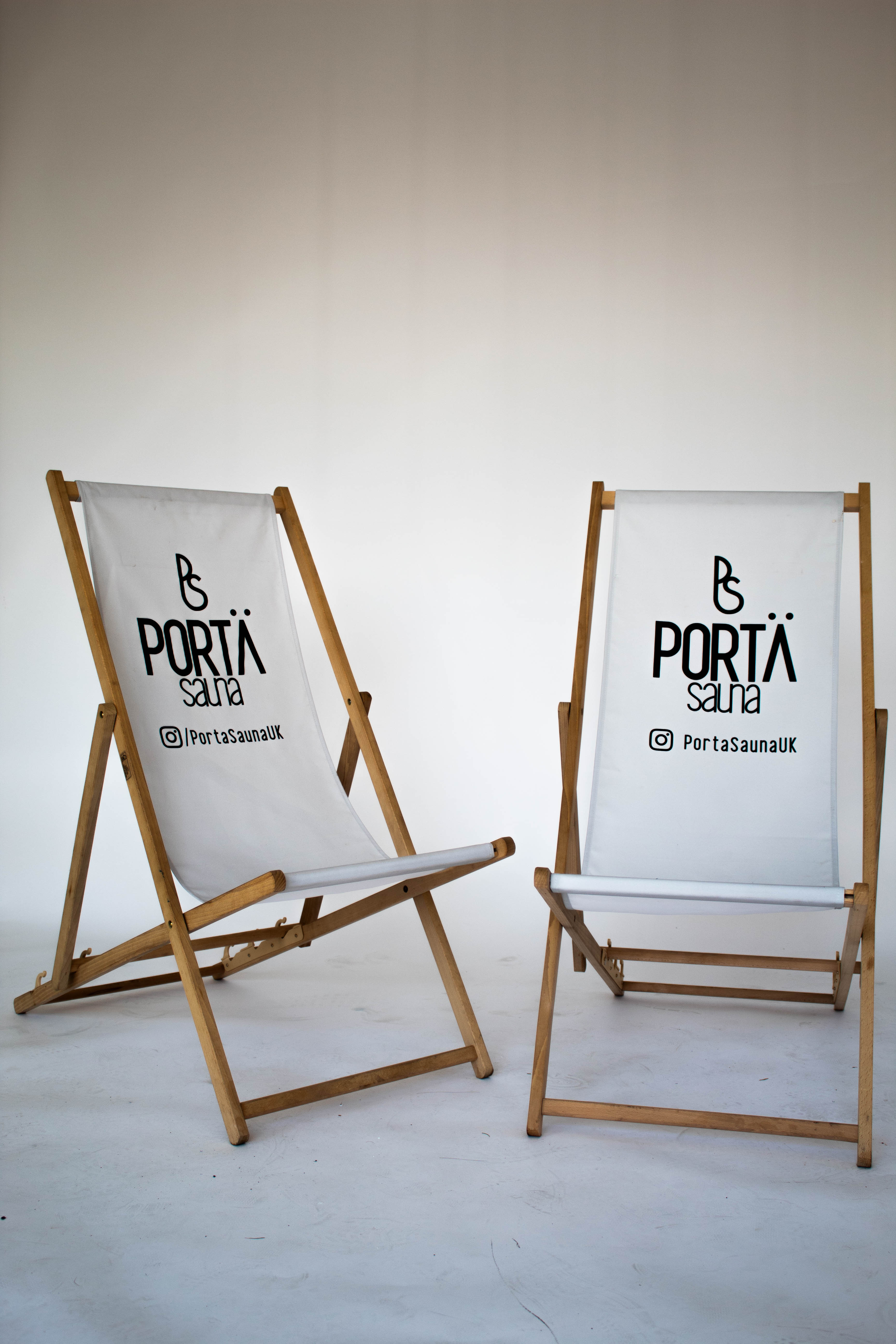 PortaSauna Classic Brighton Beach Wooden Deck Chair (PAIR) - PortaSauna | The Portable Sauna