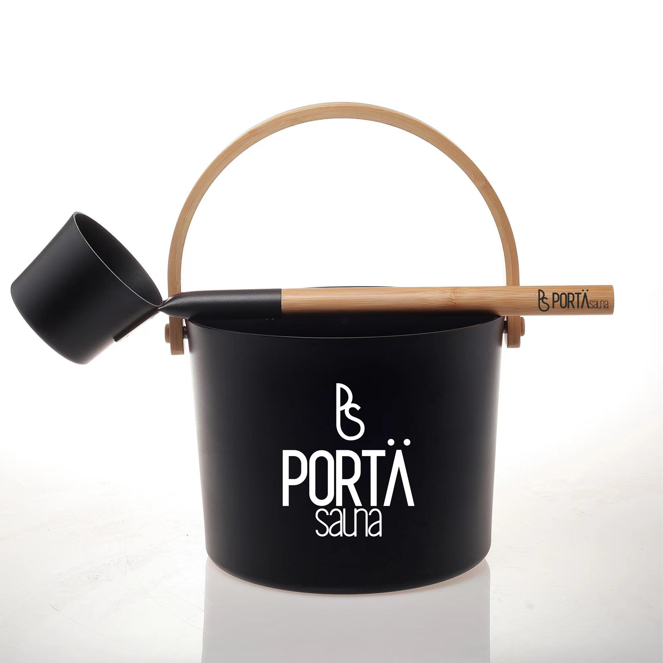 Sauna Aluminum Bucket and Ladle with Bamboo Handle - PortaSauna | The Portable Sauna  #